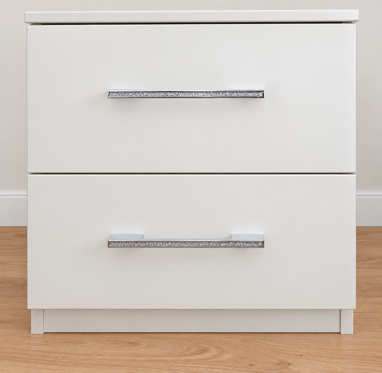 Matching two-drawer bedside unit